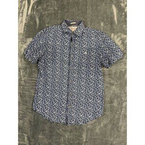 Original Penguin Mens Slim Fit Printed Button-Up Shirt Size S